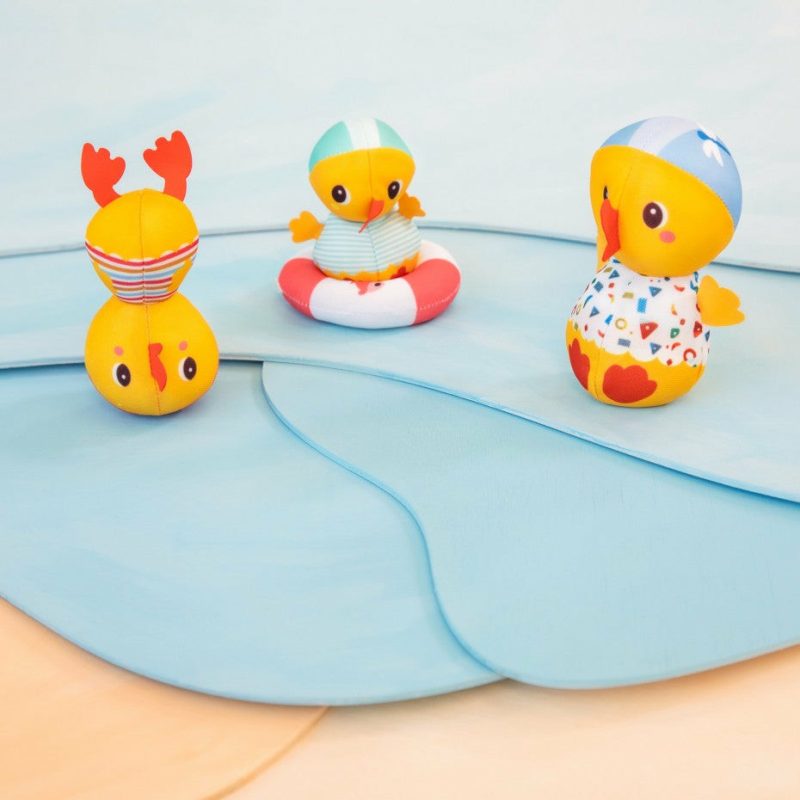 3 Bath Ducks Learning To Swim Bathtime