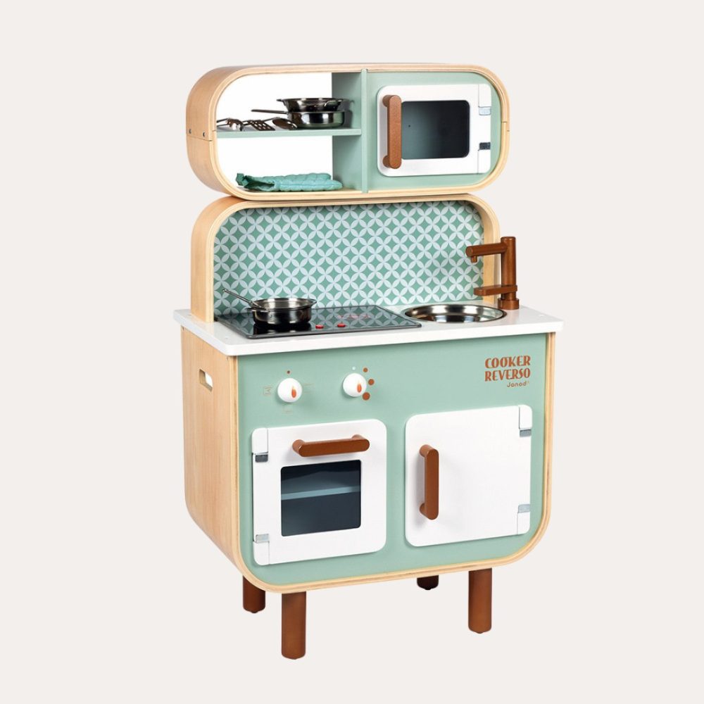 Big Cooker Reverso Retro Wooden Kitchen Educational Toys