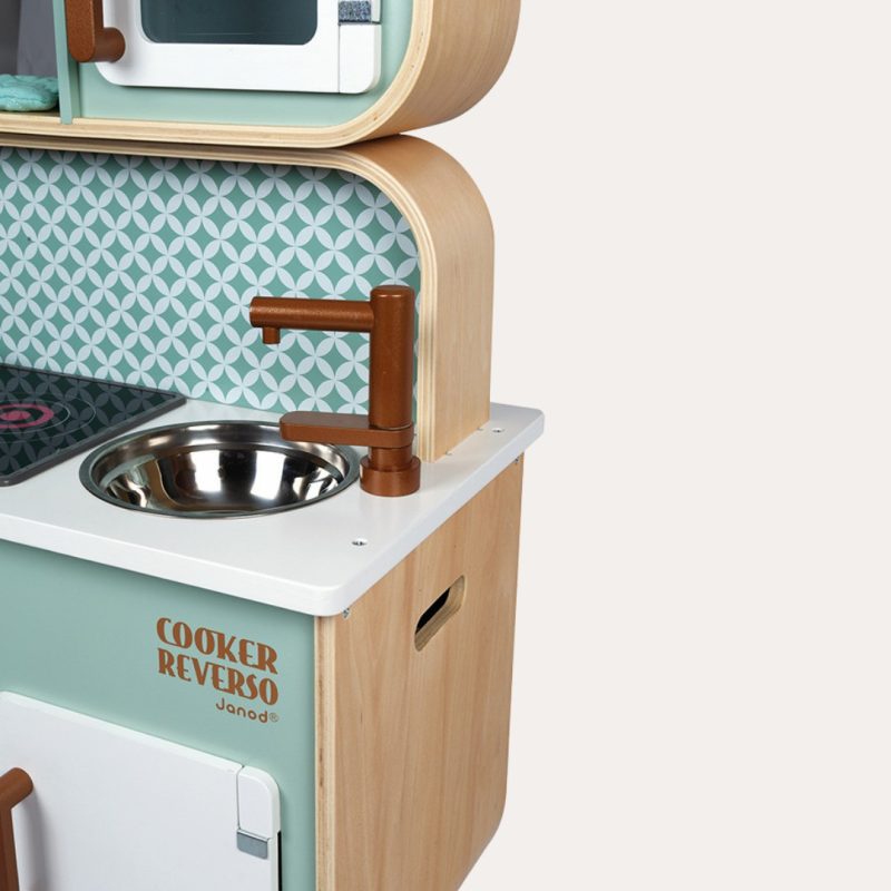 Big Cooker Reverso Retro Wooden Kitchen Educational Toys