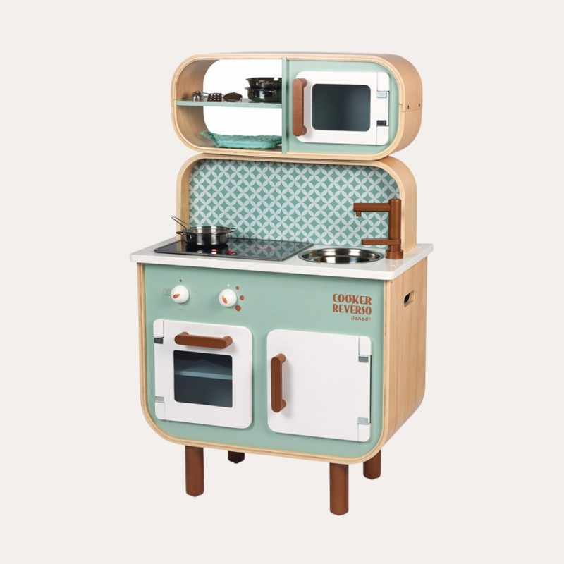 Big Cooker Reverso Retro Wooden Kitchen Educational Toys