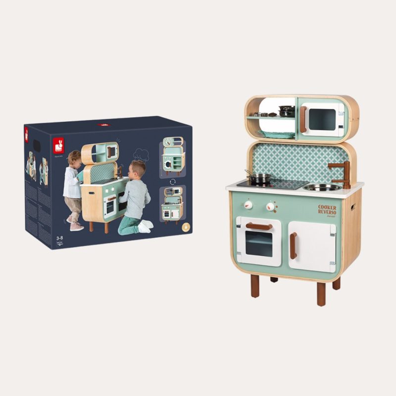 Big Cooker Reverso Retro Wooden Kitchen Educational Toys