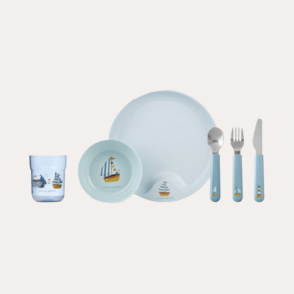 Children’s Dinnerware 6-Piece Set – Sailors Bay Dinner Plates, Bowls