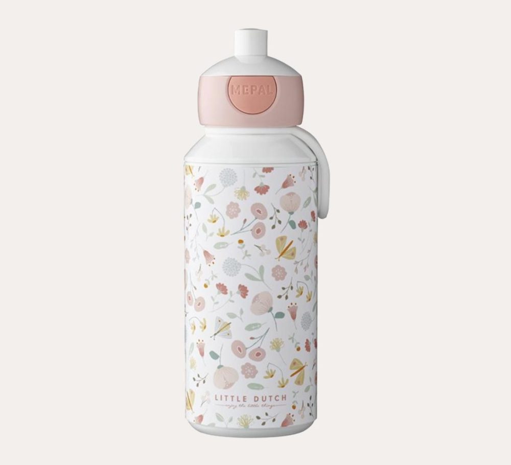 Drinking Bottle Pop-Up – Flowers & Butterflies (400Ml) Meal Time