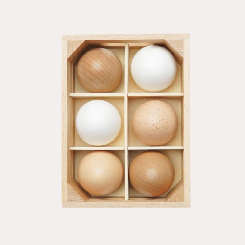 Farm Eggs Wooden Market Crate Educational Toys