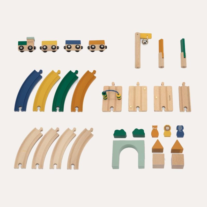 Fsc Wooden Railway Set Educational Toys