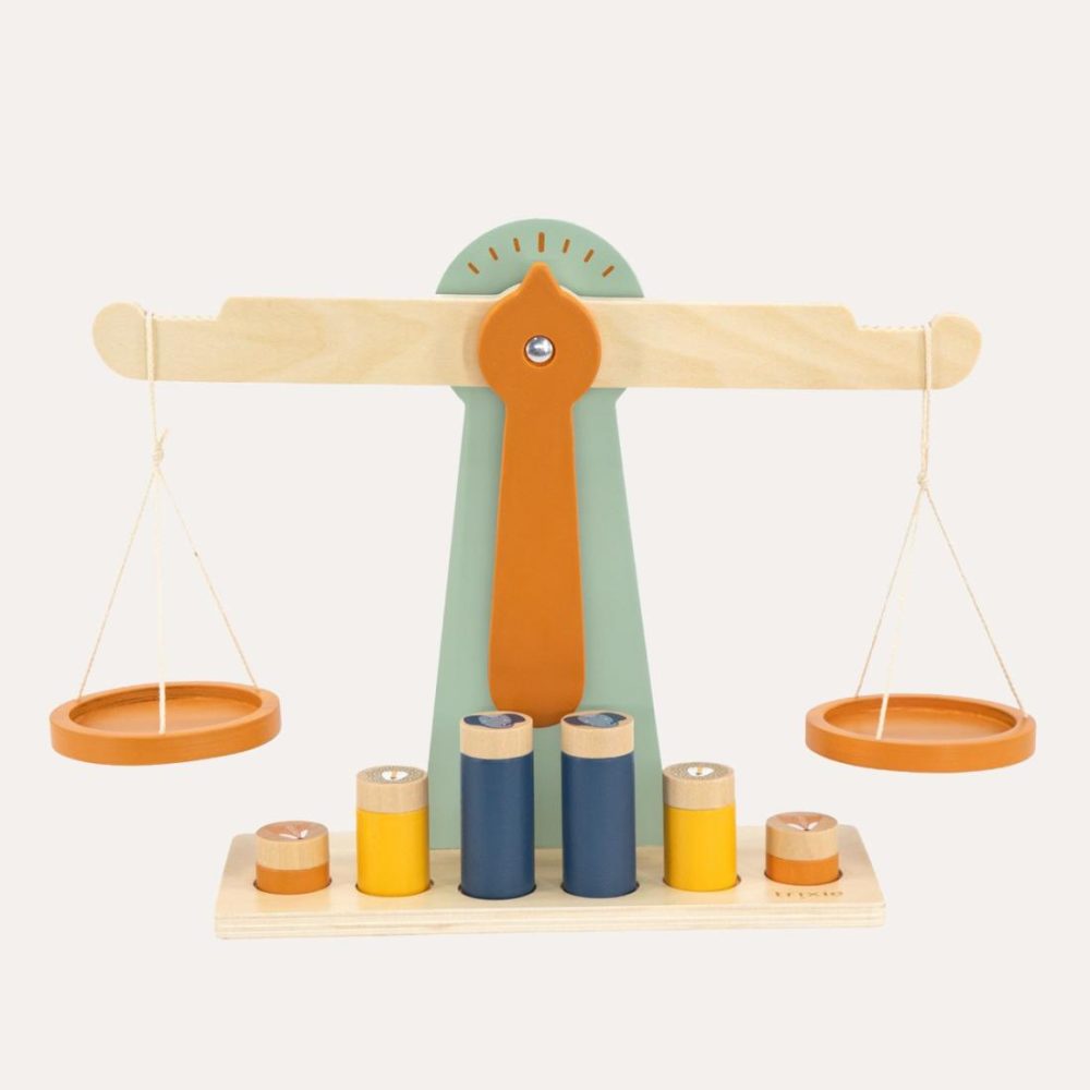 Fsc Wooden Scales With 6 Weights Educational Toys