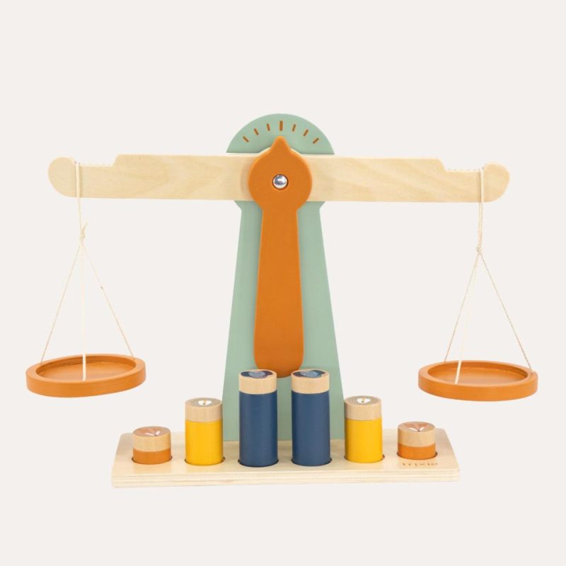 Fsc Wooden Scales With 6 Weights Educational Toys