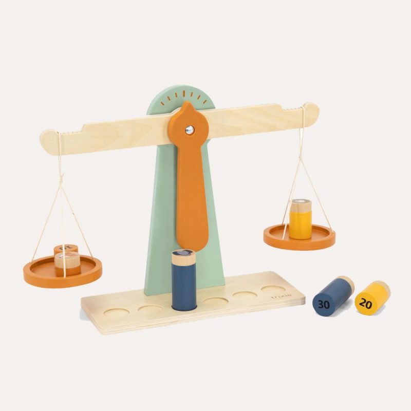 Fsc Wooden Scales With 6 Weights Educational Toys