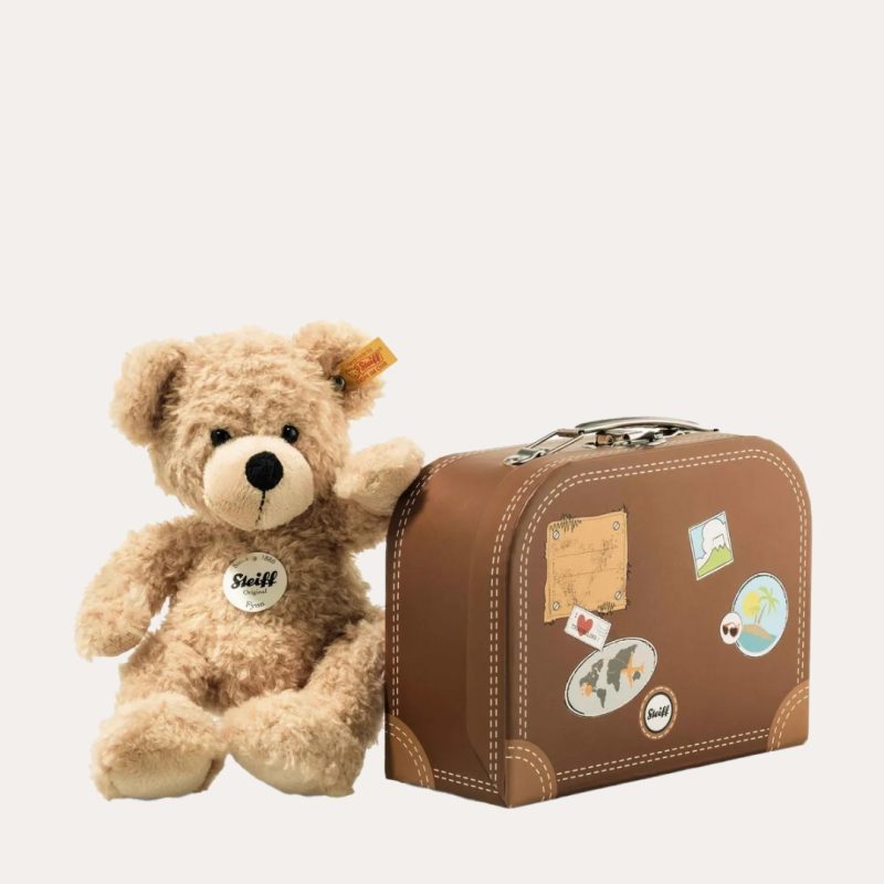 Fynn Teddy Bear In Suitcase Beige, 28Cm Nursery & Baby