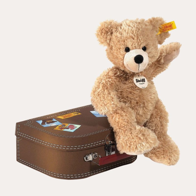 Fynn Teddy Bear In Suitcase Beige, 28Cm Nursery & Baby