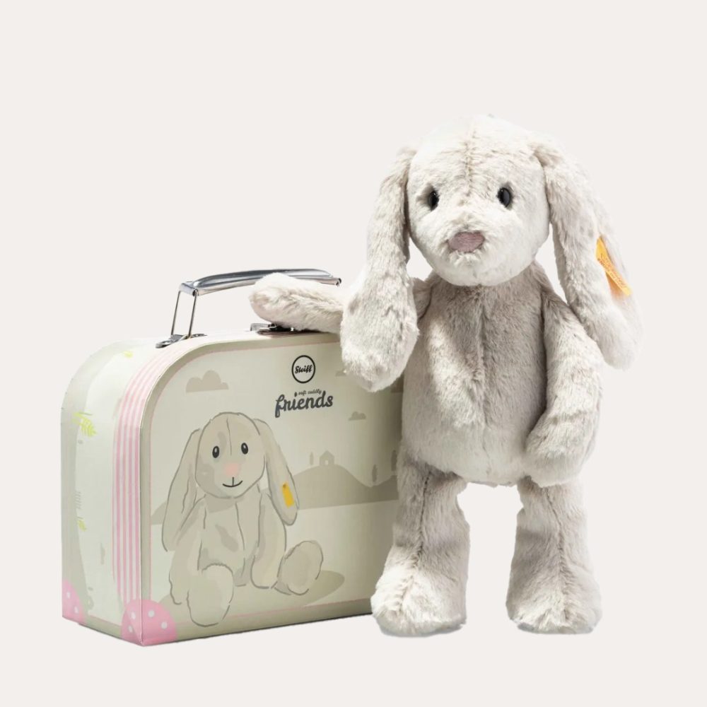 Hoppie Rabbit Light Grey Suitcase 26Cm Nursery & Baby