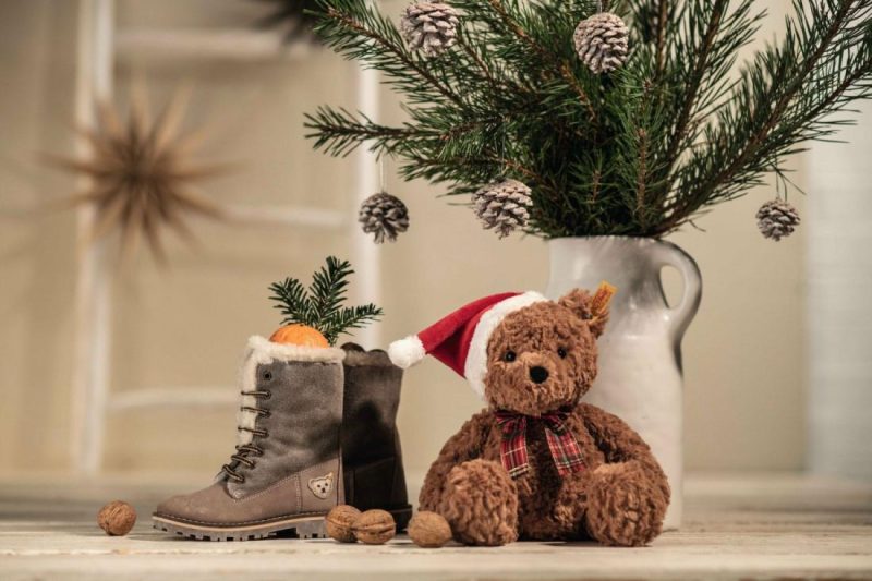 Jimmy Teddy Bear Brown Christmas Plush Toy, 30Cm Nursery & Baby