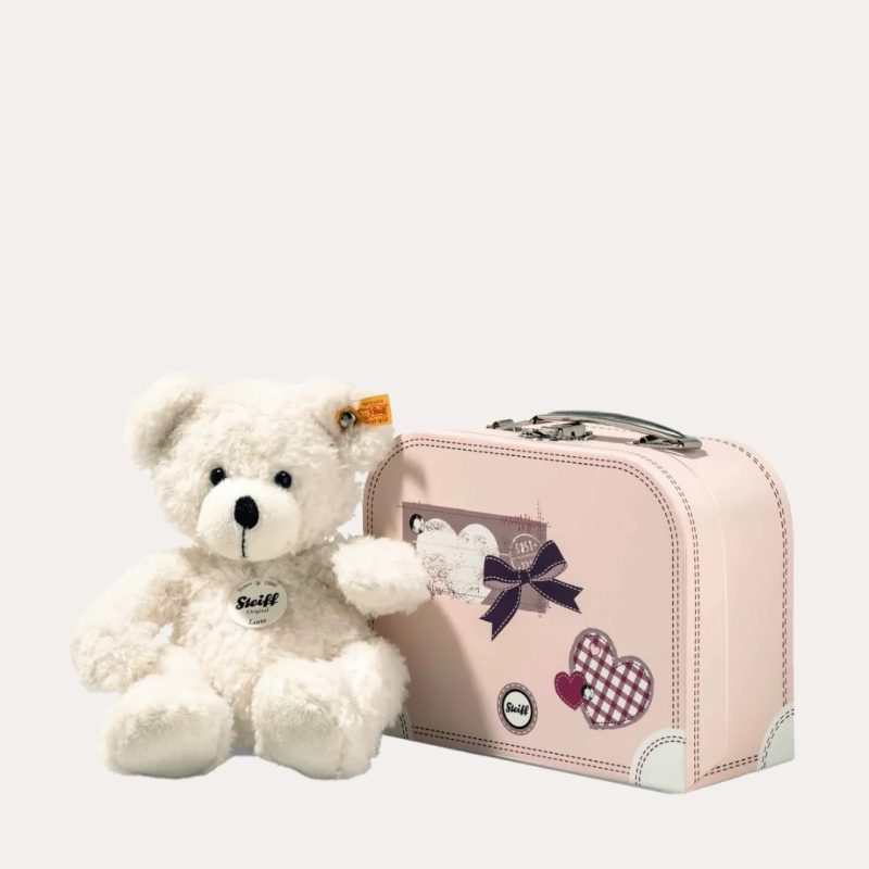 Lotte Teddy Bear White In Suitcase 28Cm Nursery & Baby