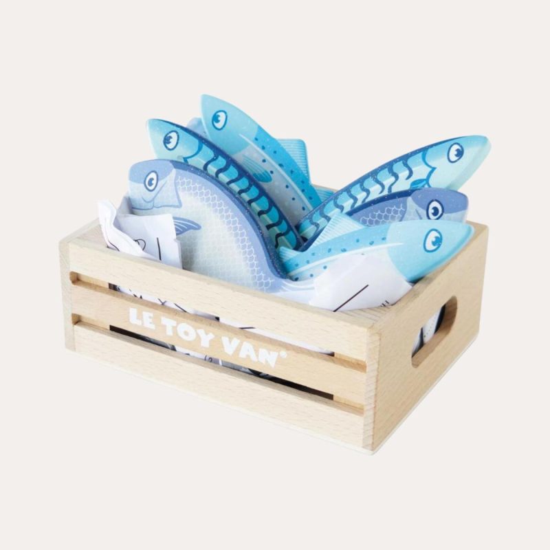 Market Fish Wooden Play Food Crate Educational Toys