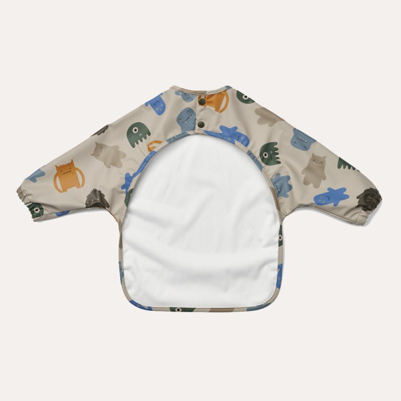 Merle Printed Cape Bib – Monsters / Blue Bibs