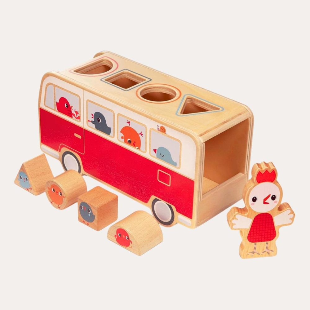 Paulette Wooden Shape Sorter Bus Books