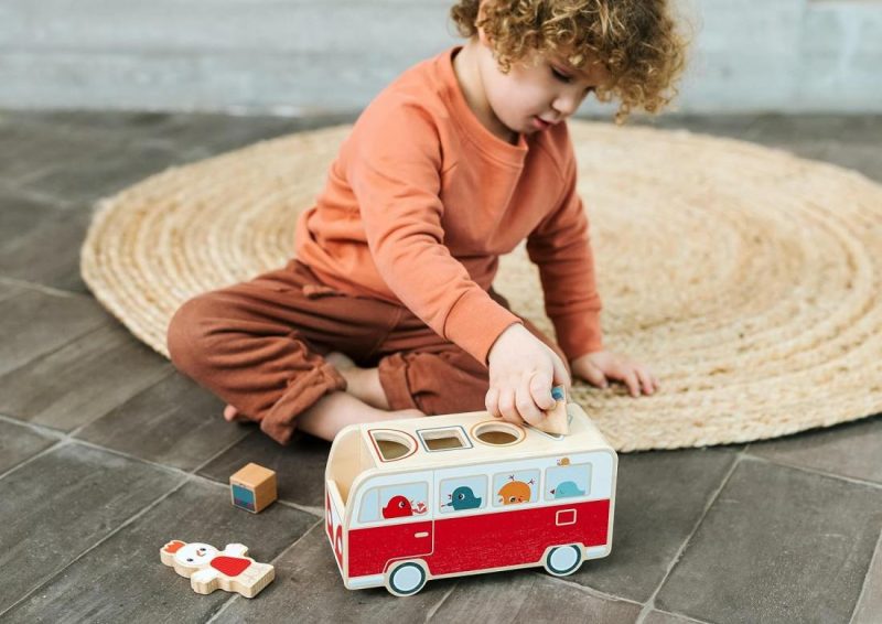 Paulette Wooden Shape Sorter Bus Books