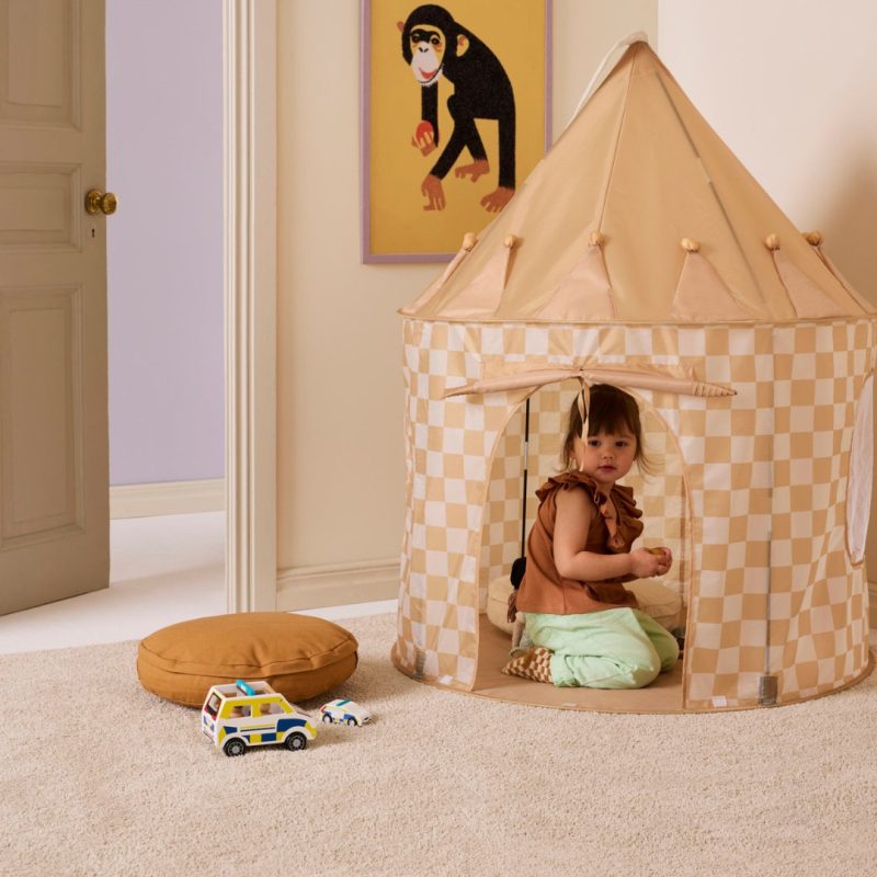 Play Tent – Check Yellow Imaginative Play