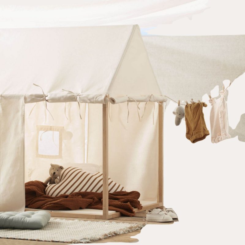 Playhouse Tent Natural White Imaginative Play