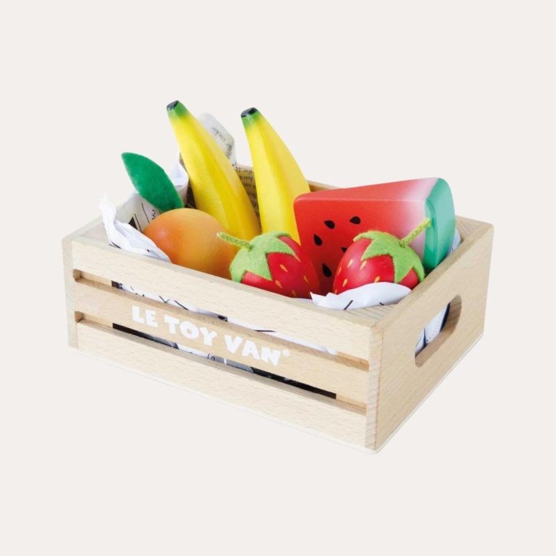 Smoothie Fruit Wooden Market Crate Educational Toys