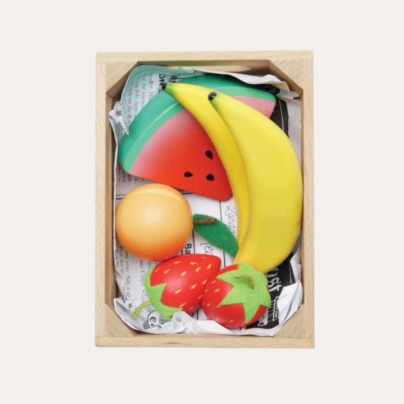 Smoothie Fruit Wooden Market Crate Educational Toys