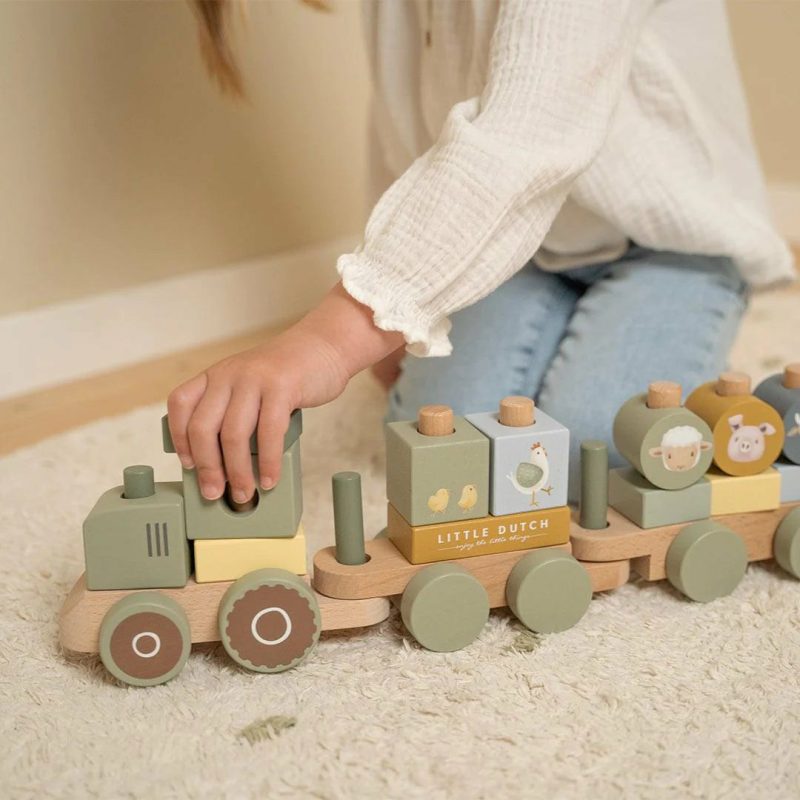 Stacking Train Tractor – Little Farm Activity Toys