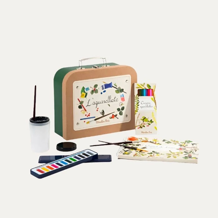 The Watercolourist Suitcase – The Mill Garden Colouring Books, Drawing & Painting