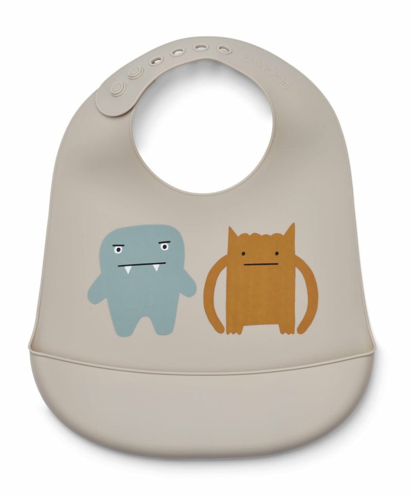 Tilda Printed Bib – Monster / Mist (2 Pack) Bibs