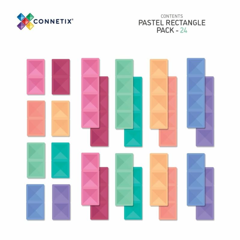 Tiles Pastel Rectangle Pack (24 Pcs) Activity Toys