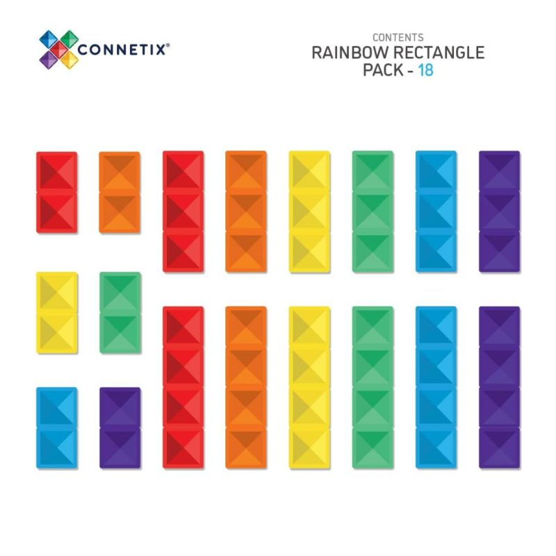 Tiles Rainbow Rectangle Pack (18 Pcs) Activity Toys