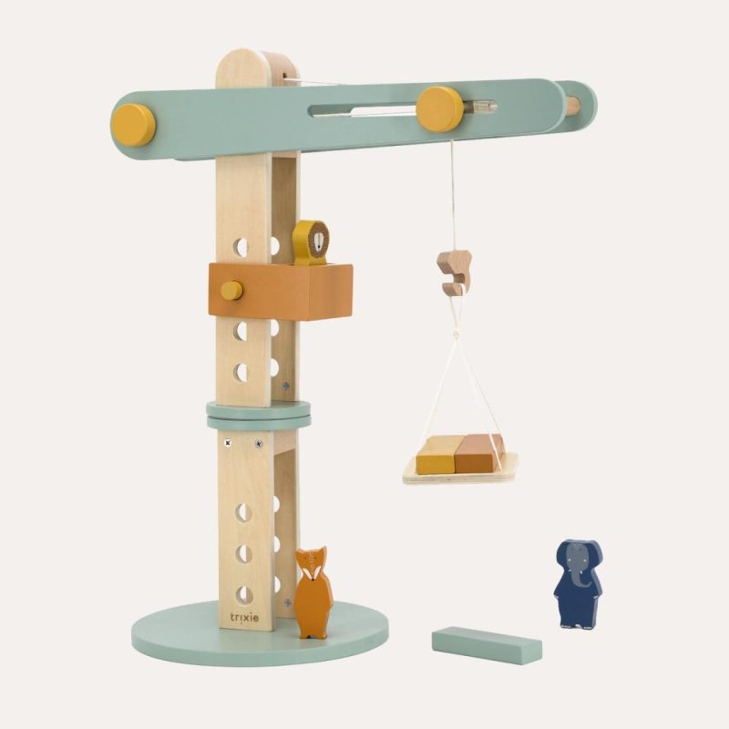 Wooden Construction Crane Educational Toys