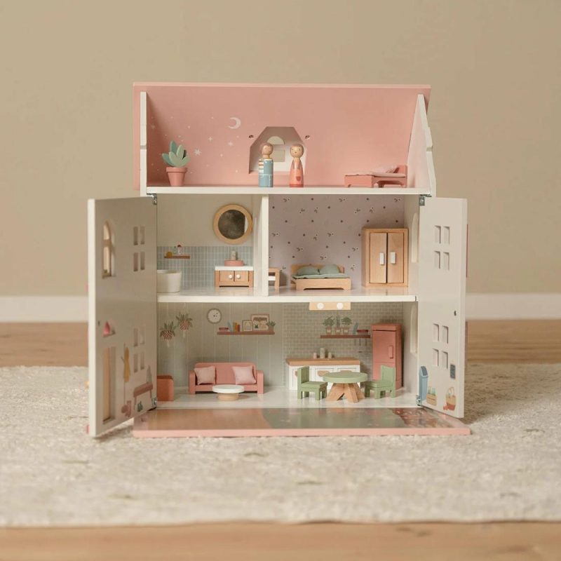 Wooden Dolls House With Furniture Doll Houses