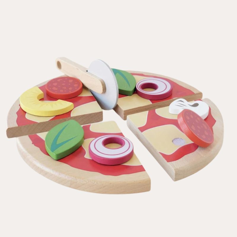 Wooden Pizza & Cutter Educational Toys