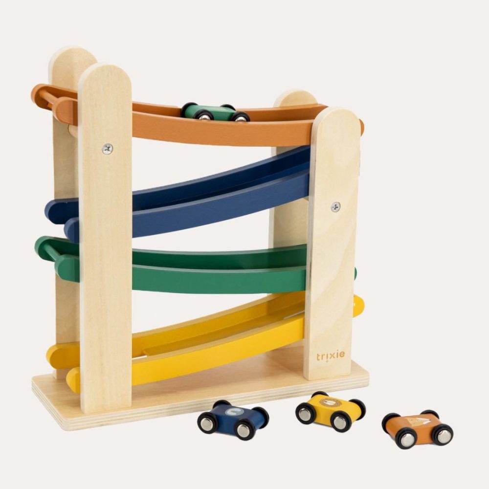 Wooden Ramp Racer With 4 Cars Activity Toys