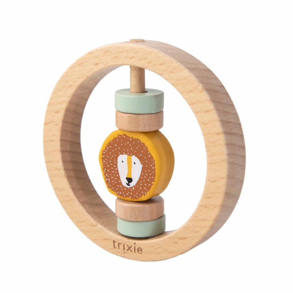 Wooden Round Rattle – Mr Lion Educational Toys