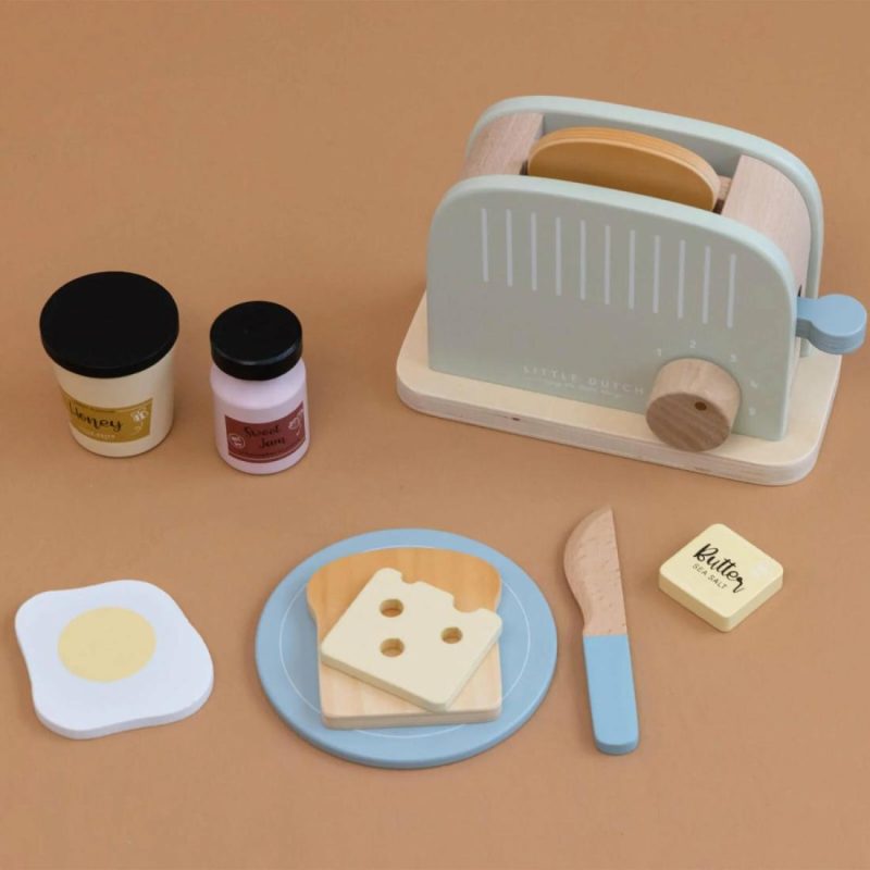 Wooden Toaster And Accessories Educational Toys