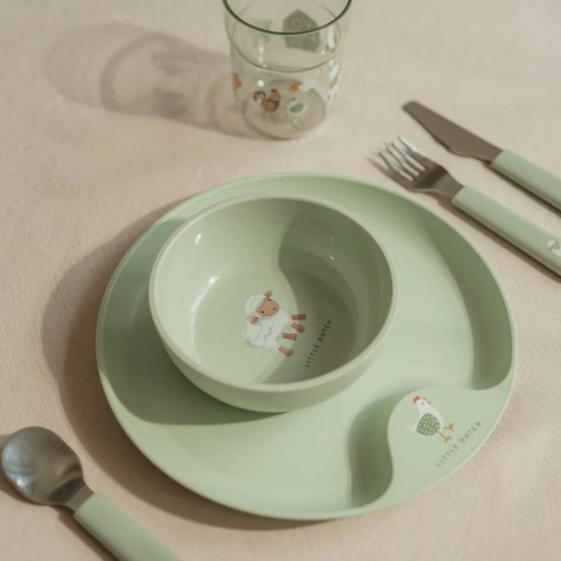 Children’s Dinnerware 6-Piece Set – Little Farm Dinner Plates, Bowls