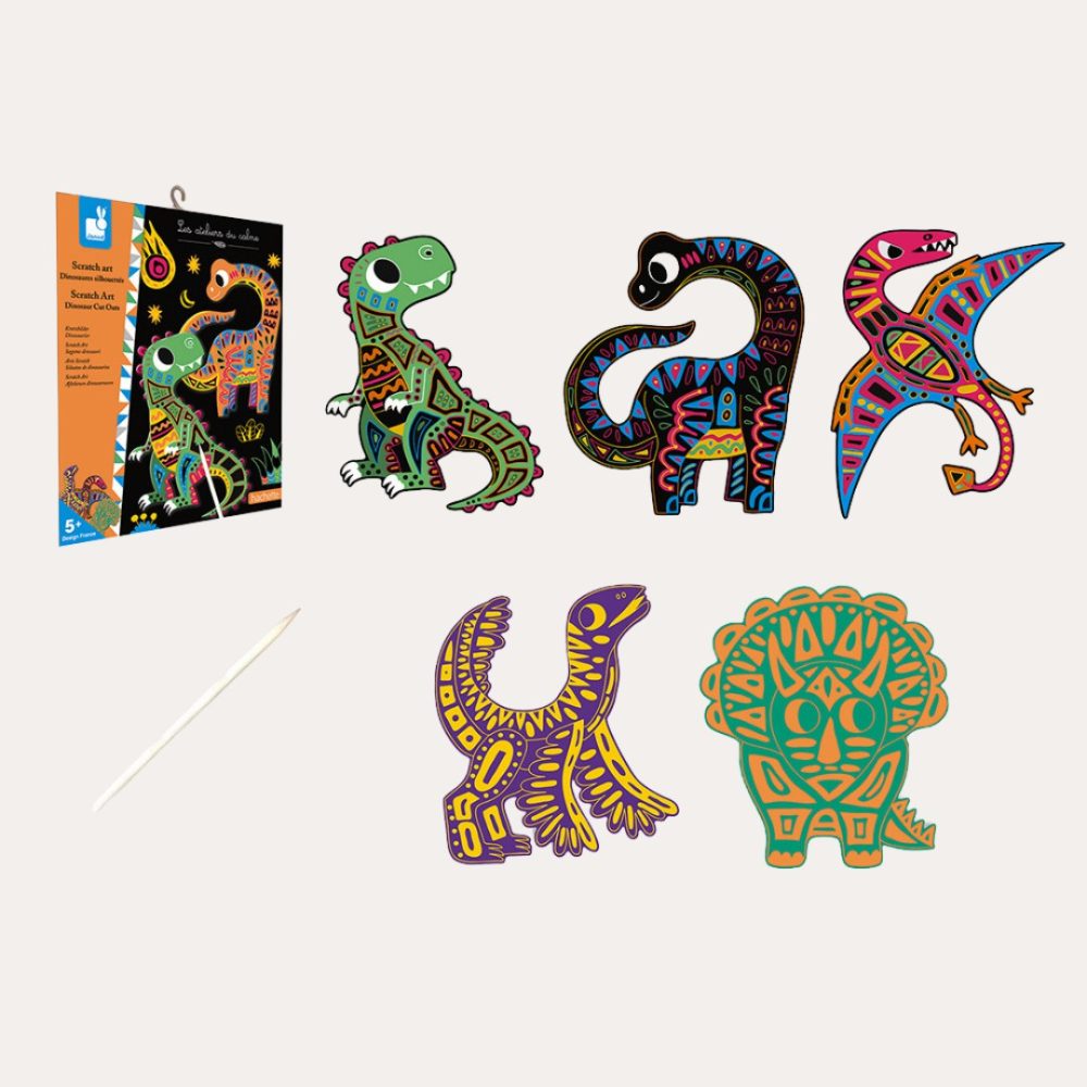 Scratch Art Dinosaur Cut-Outs Books